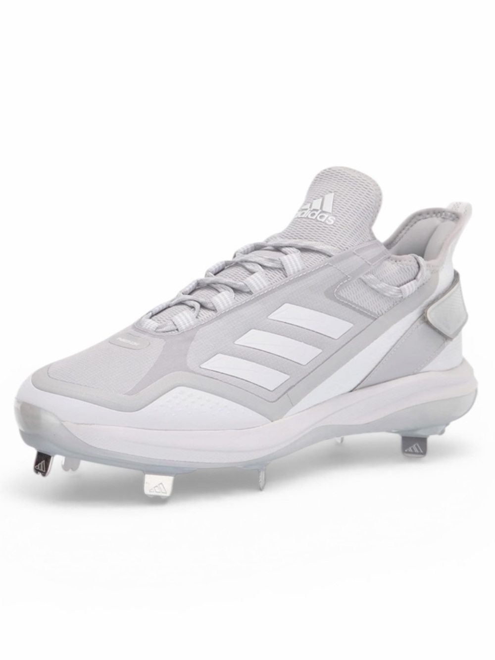Adidas Icon 7 Boost Baseball Cleats Men’s 17 Gray White Molded Metal Spikes OWL